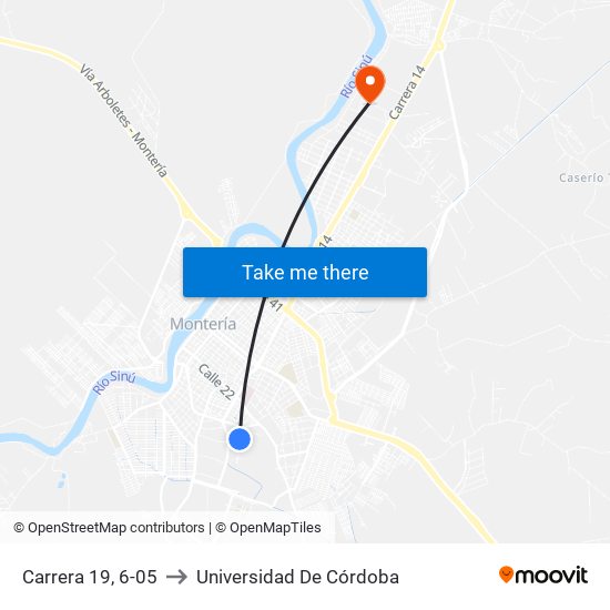 Carrera 19, 6-05 to Universidad De Córdoba map