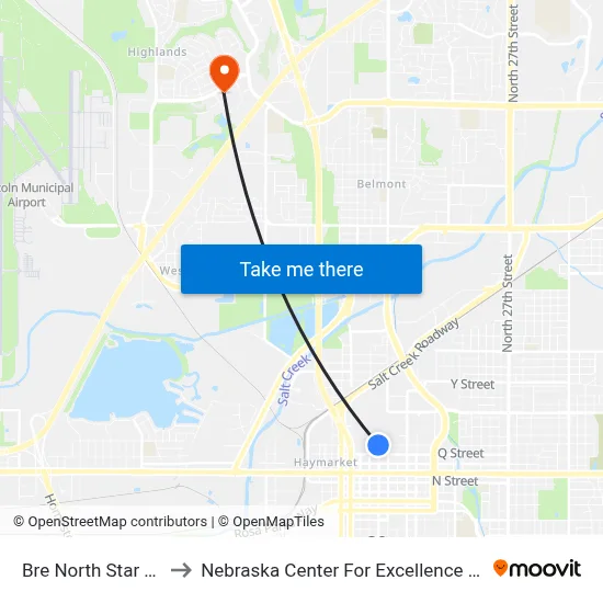 Bre North Star Hs Stop to Nebraska Center For Excellence In Electronics map
