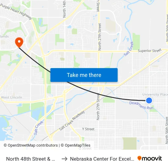 North 48th Street & Walker Avenue, W to Nebraska Center For Excellence In Electronics map