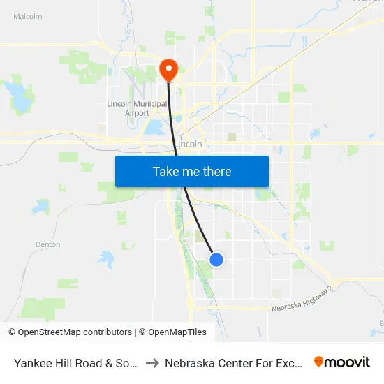 Yankee Hill Road & South 27th Street, Se to Nebraska Center For Excellence In Electronics map