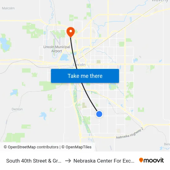 South 40th Street & Grainger Parkway, Se to Nebraska Center For Excellence In Electronics map