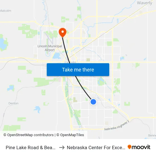 Pine Lake Road & Beaver Creek Lane, Se to Nebraska Center For Excellence In Electronics map