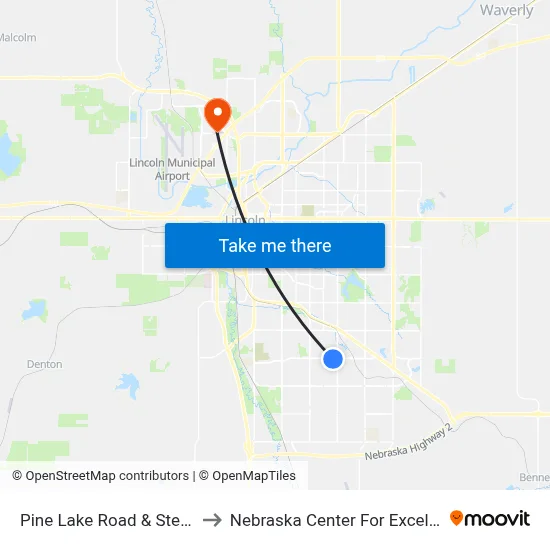 Pine Lake Road & Stephanie Lane, SW to Nebraska Center For Excellence In Electronics map