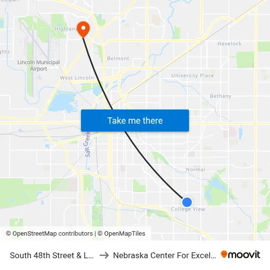 South 48th Street & Lowell Avenue, Se to Nebraska Center For Excellence In Electronics map