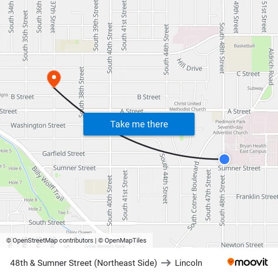 48th & Sumner Street (Northeast Side) to Lincoln map