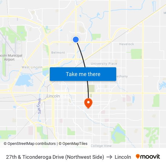 27th & Ticonderoga Drive (Northwest Side) to Lincoln map