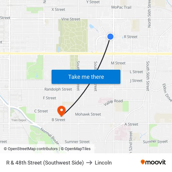 R & 48th Street (Southwest Side) to Lincoln map