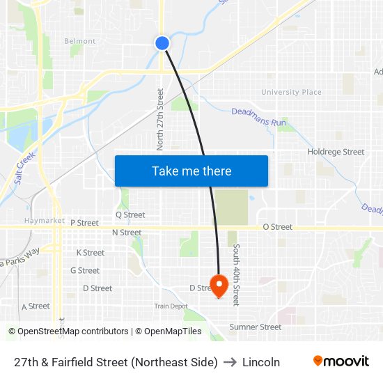 27th & Fairfield Street (Northeast Side) to Lincoln map