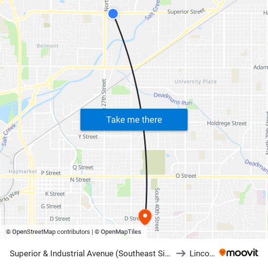 Superior & Industrial Avenue (Southeast Side) to Lincoln map