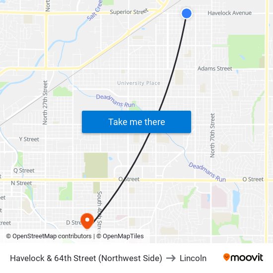 Havelock & 64th Street (Northwest Side) to Lincoln map