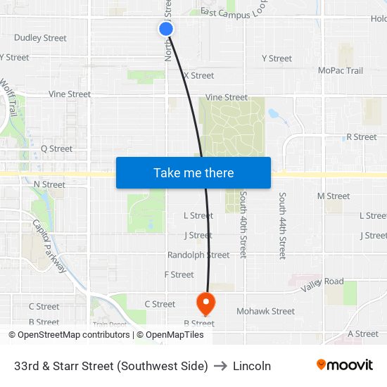 33rd & Starr Street (Southwest Side) to Lincoln map