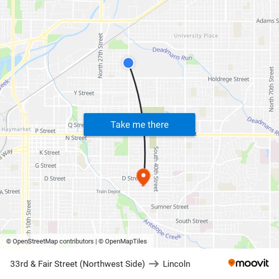 33rd & Fair Street (Northwest Side) to Lincoln map