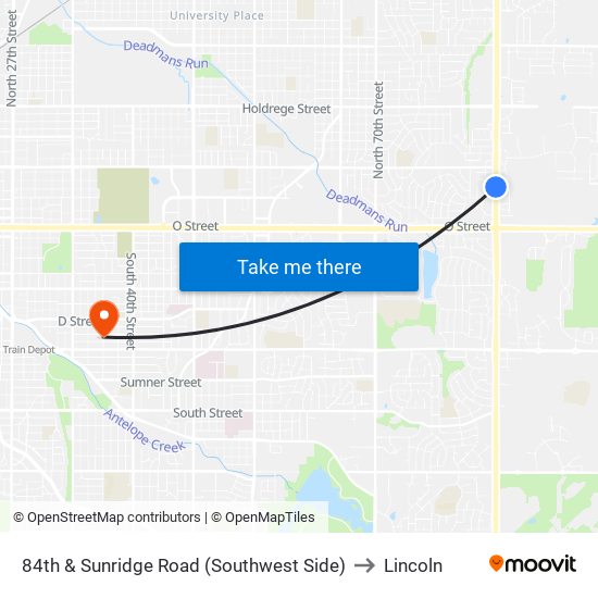 84th & Sunridge Road (Southwest Side) to Lincoln map