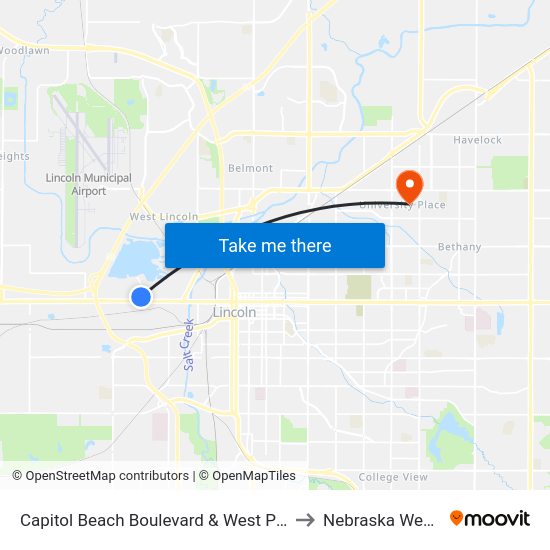 St Paul & 41st Street (Northeast Side) to Nebraska Wesleyan map