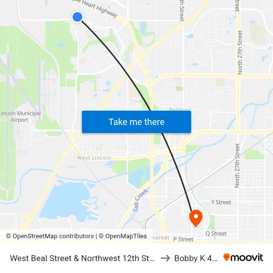 West Beal Street & Northwest 12th Street to Bobby K 419 map