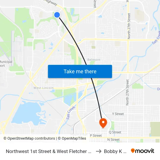 Northwest 1st Street & West Fletcher Avenue to Bobby K 419 map