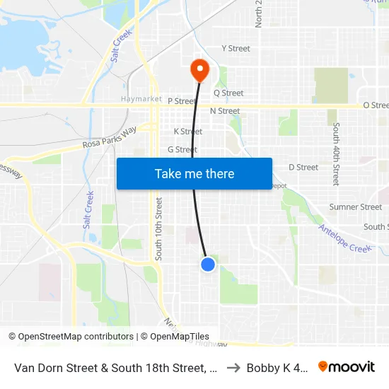 Van Dorn Street & South 18th Street, NE to Bobby K 419 map