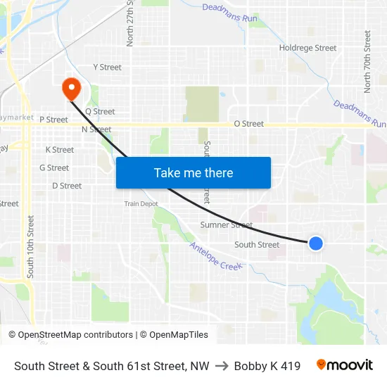 South Street & South 61st Street, NW to Bobby K 419 map