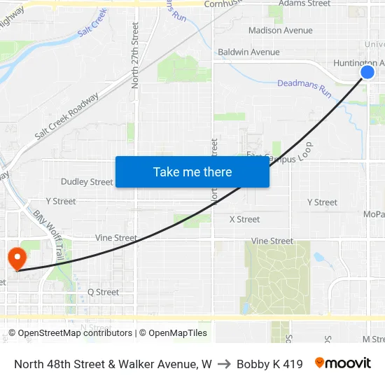 North 48th Street & Walker Avenue, W to Bobby K 419 map