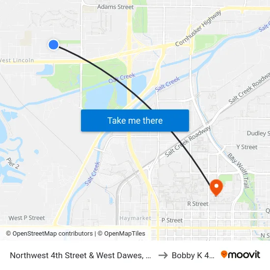 Northwest 4th Street & West Dawes, NW to Bobby K 419 map