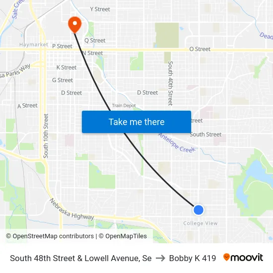 South 48th Street & Lowell Avenue, Se to Bobby K 419 map