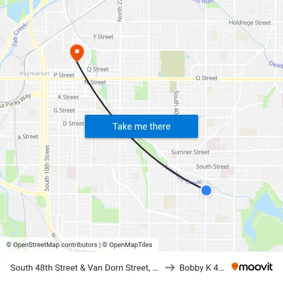 South 48th Street & Van Dorn Street, NE to Bobby K 419 map
