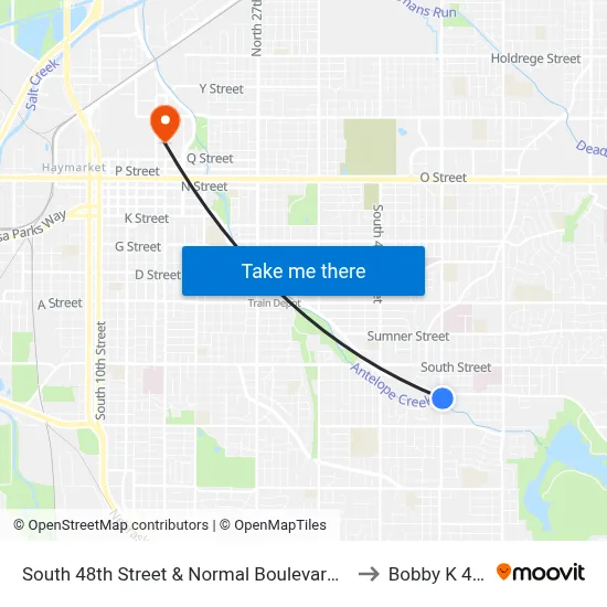 South 48th Street & Normal Boulevard, Se to Bobby K 419 map