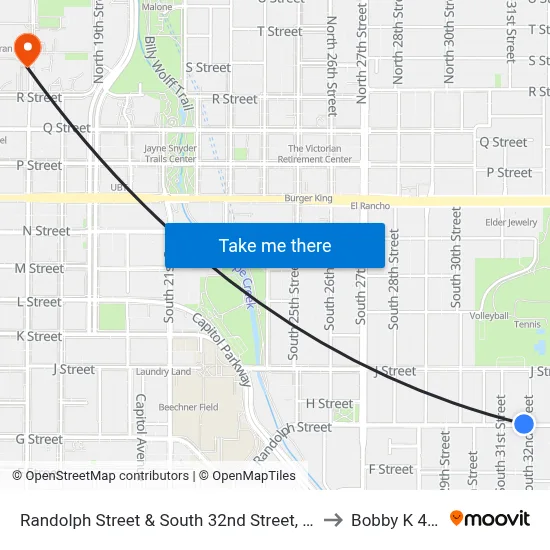 Randolph Street & South 32nd Street, NW to Bobby K 419 map