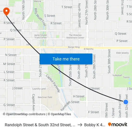 Randolph Street & South 32nd Street, SW to Bobby K 419 map