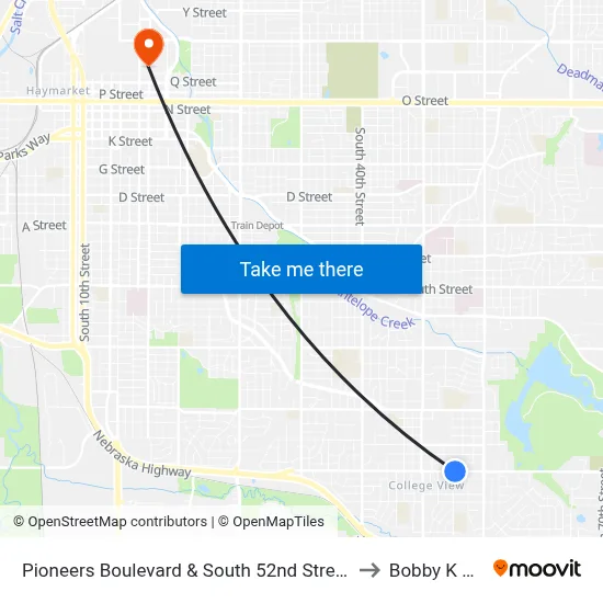 Pioneers Boulevard & South 52nd Street, Se to Bobby K 419 map
