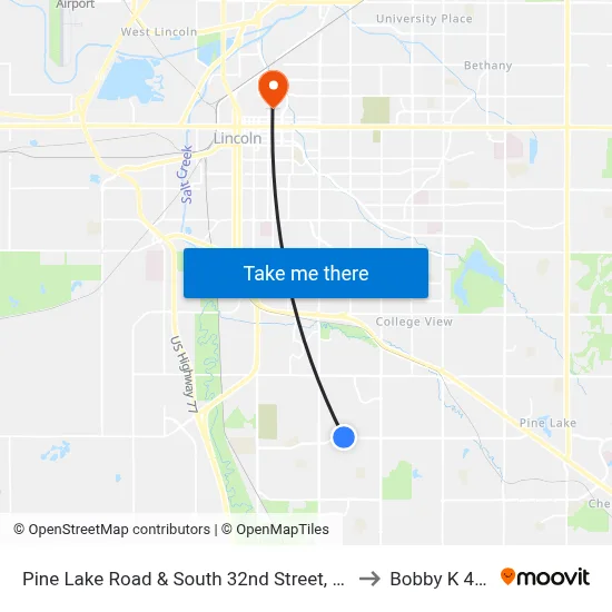 Pine Lake Road & South 32nd Street, NW to Bobby K 419 map