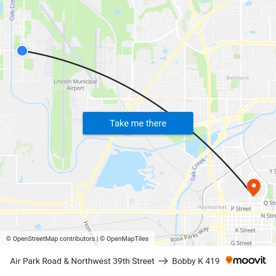 Air Park Road & Northwest 39th Street to Bobby K 419 map