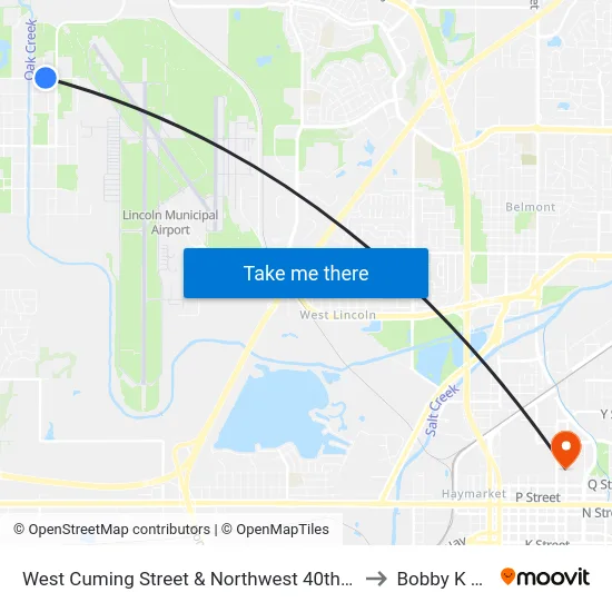 West Cuming Street & Northwest 40th Street to Bobby K 419 map