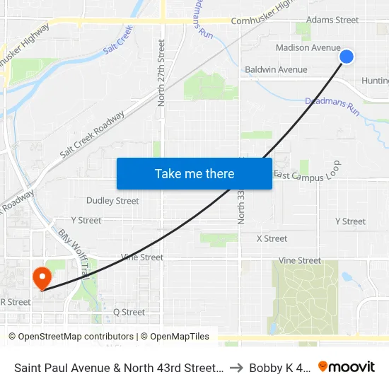 Saint Paul Avenue & North 43rd Street, NE to Bobby K 419 map