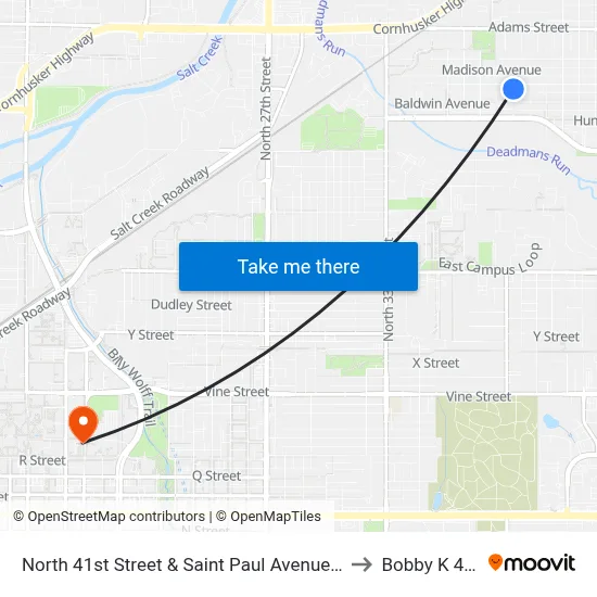 North 41st Street & Saint Paul Avenue, Se to Bobby K 419 map