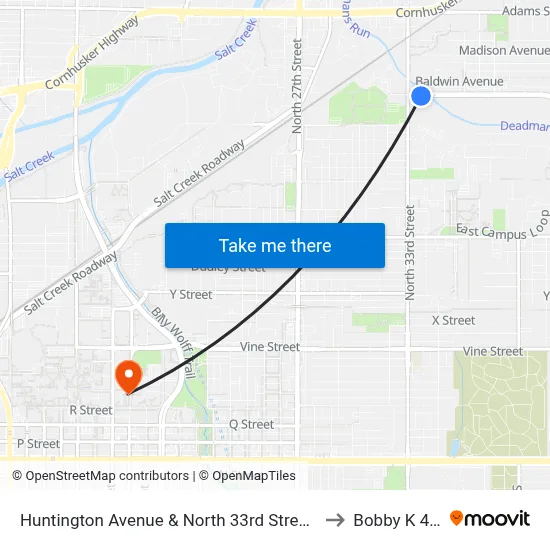 Huntington Avenue & North 33rd Street, Se to Bobby K 419 map