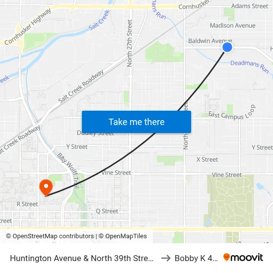 Huntington Avenue & North 39th Street, N to Bobby K 419 map
