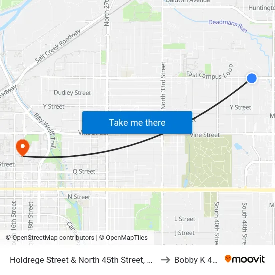 Holdrege Street & North 45th Street, SW to Bobby K 419 map