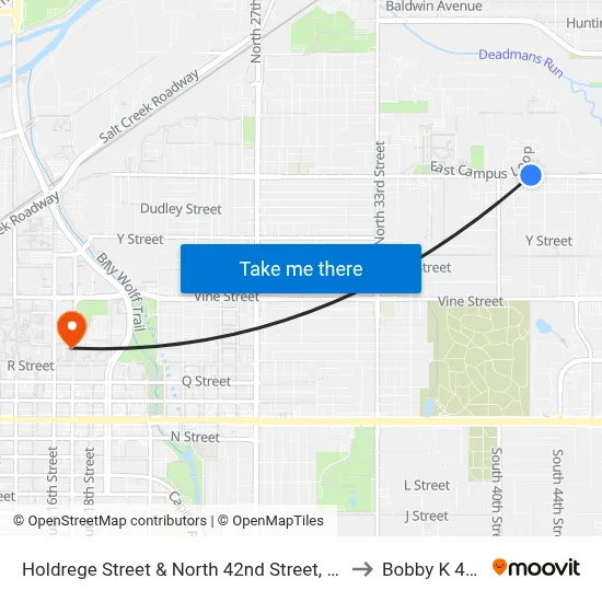 Holdrege Street & North 42nd Street, NE to Bobby K 419 map