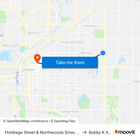 Holdrege Street & Northwoods Drive, Se to Bobby K 419 map
