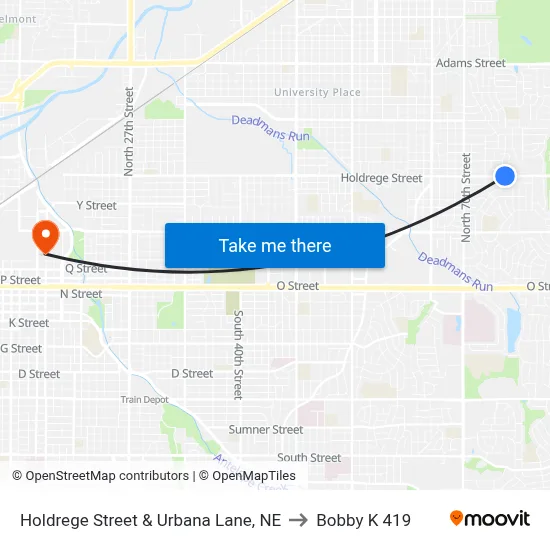 Holdrege Street & Urbana Lane, NE to Bobby K 419 map