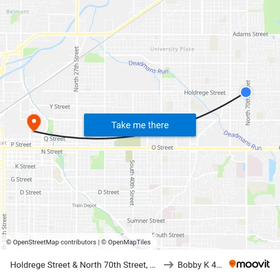 Holdrege Street & North 70th Street, SW to Bobby K 419 map