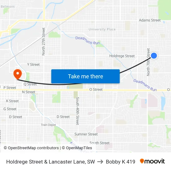 Holdrege Street & Lancaster Lane, SW to Bobby K 419 map