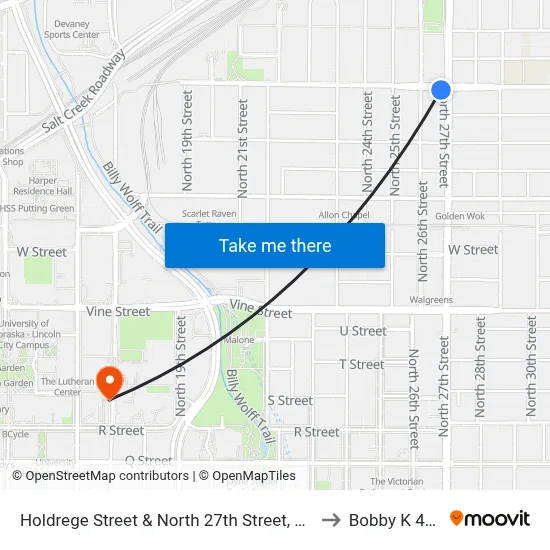 Holdrege Street & North 27th Street, SW to Bobby K 419 map