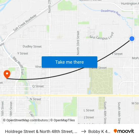 Holdrege Street & North 48th Street, NW to Bobby K 419 map
