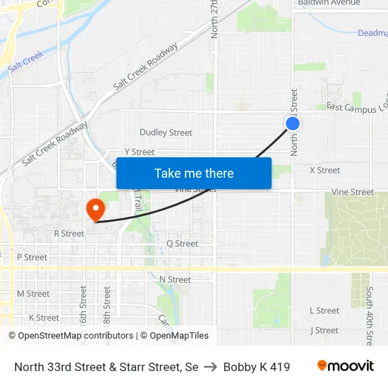 North 33rd Street & Starr Street, Se to Bobby K 419 map