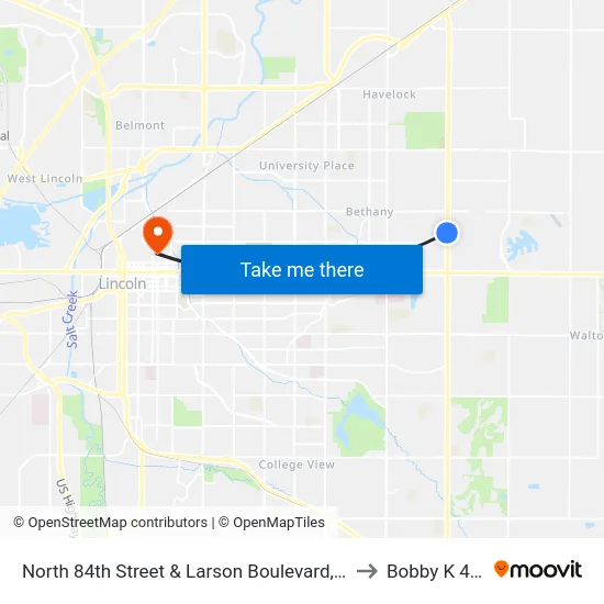 North 84th Street & Larson Boulevard, SW to Bobby K 419 map
