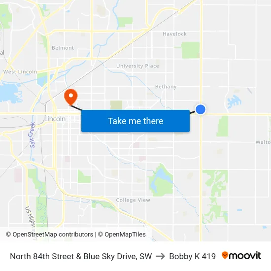 North 84th Street & Blue Sky Drive, SW to Bobby K 419 map