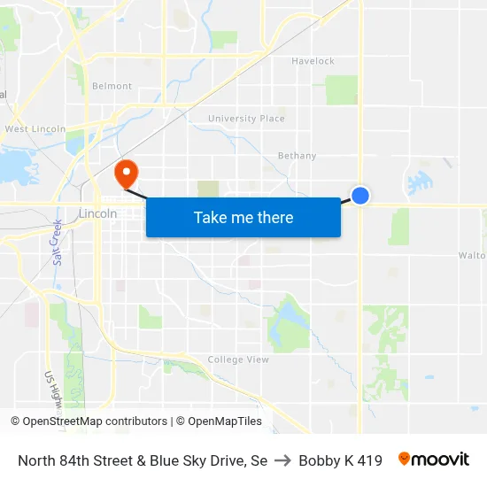 North 84th Street & Blue Sky Drive, Se to Bobby K 419 map