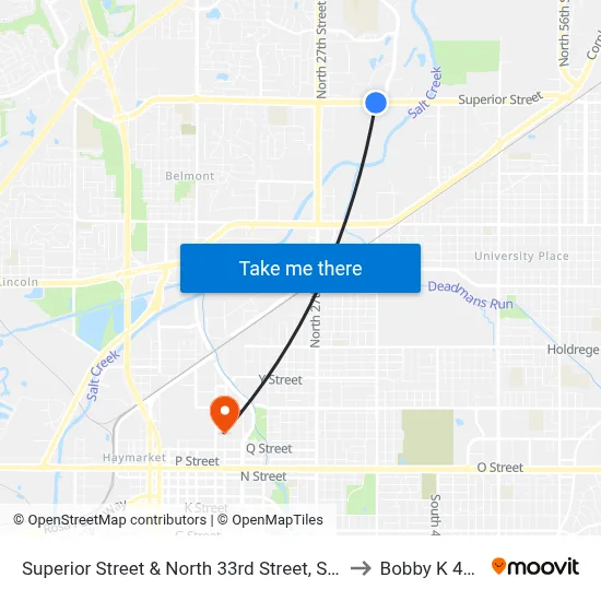 Superior Street & North 33rd Street, SW to Bobby K 419 map